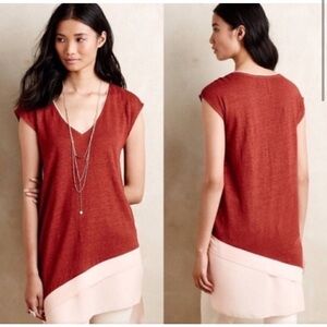 Anthropologie Deletta Asymmetrical Tunic Top size small